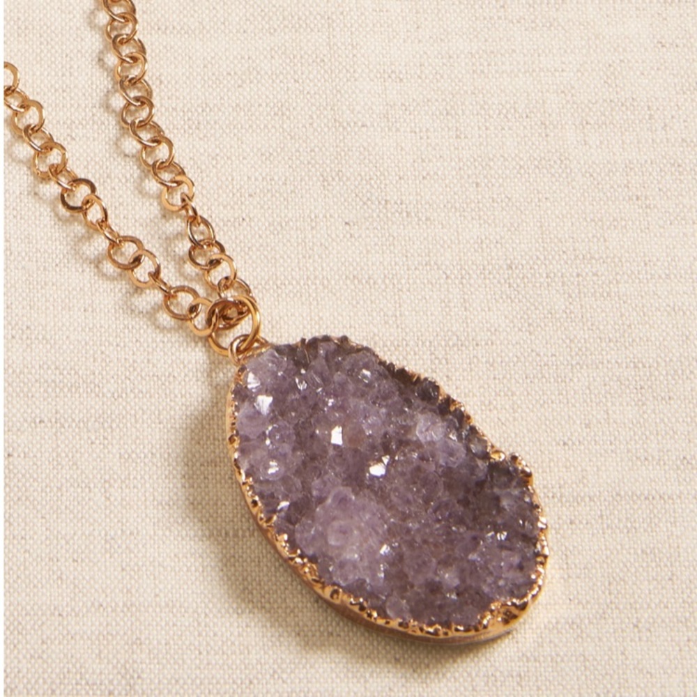 Freya Drusy Pendant Necklace